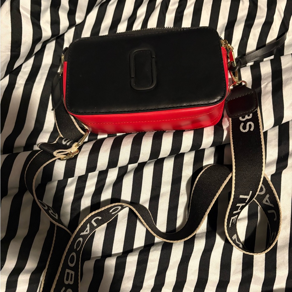 Marc Jacobs Black and Red Crossbody Bag